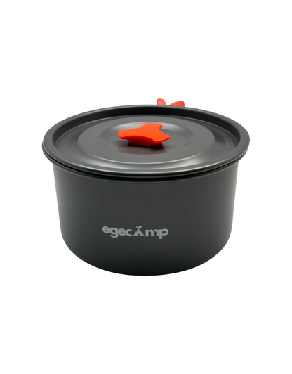 EgeCamp® Pro Ultimate Kamp Pişirme Seti (3 Tencere + 1 Tava) | 4-5 Kişilik Gurme Paket