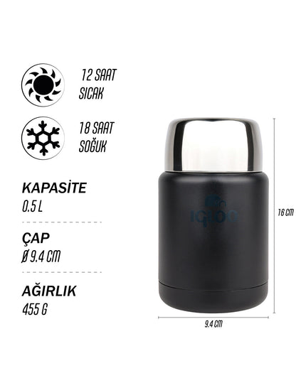 500ml kapasiteli outdoor yemek termosu ebatları