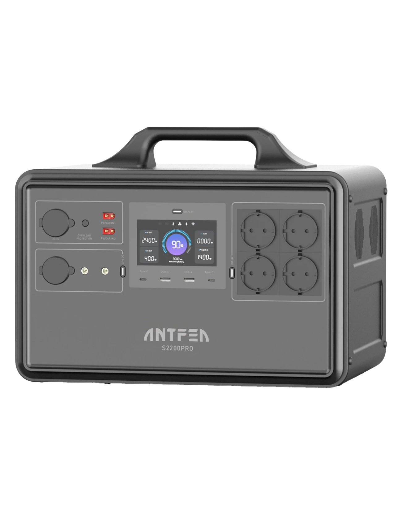 Antfea S2200Pro Taşınabilir Güç Kaynağı – 2400W | 2240Wh LiFePO₄ Batarya