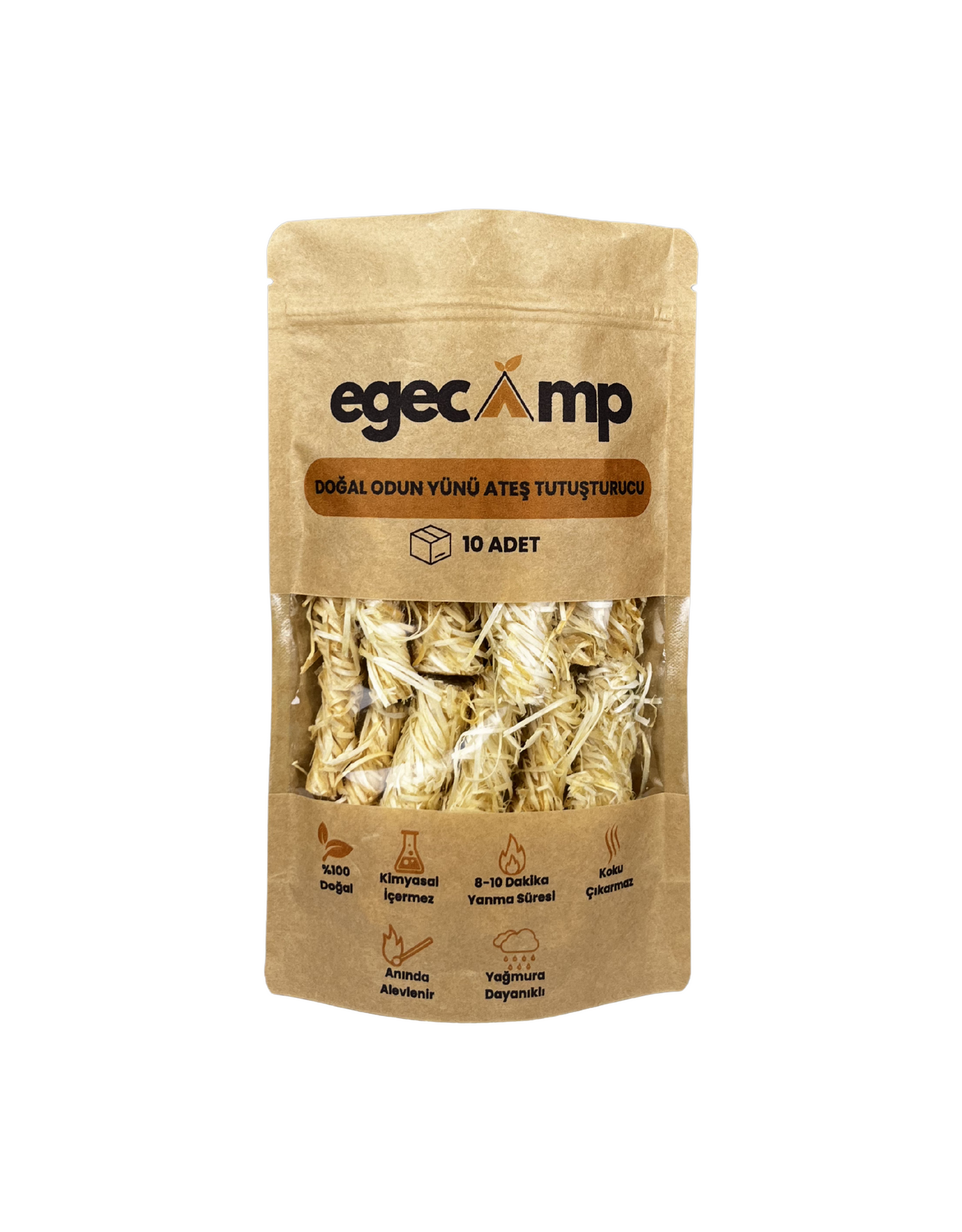 Kimyasalsız Kamp Ateşi ve Soba Yakmak İçin Doğal Odun Yünü