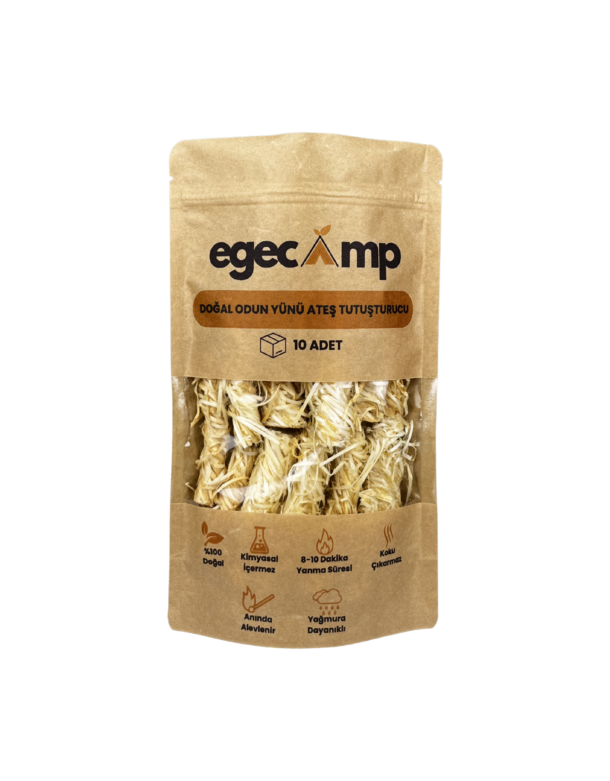 Kimyasalsız Kamp Ateşi ve Soba Yakmak İçin Doğal Odun Yünü