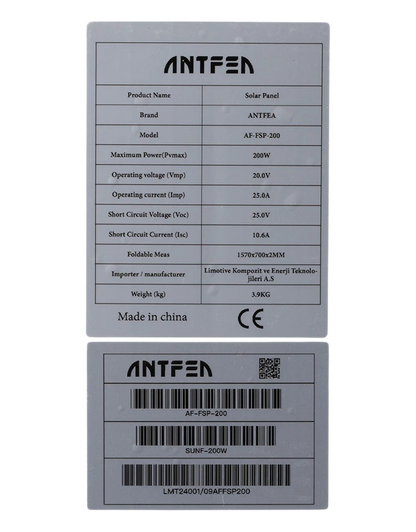 Antfea 200W Esnek Güneş Paneli – Katlanabilir & Eğimli Yüzeyler İçin