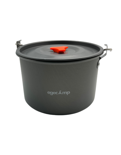EgeCamp® Pro 4 Litre Kamp Tenceresi (Kazan) | Askılıklı & Büyük Boy