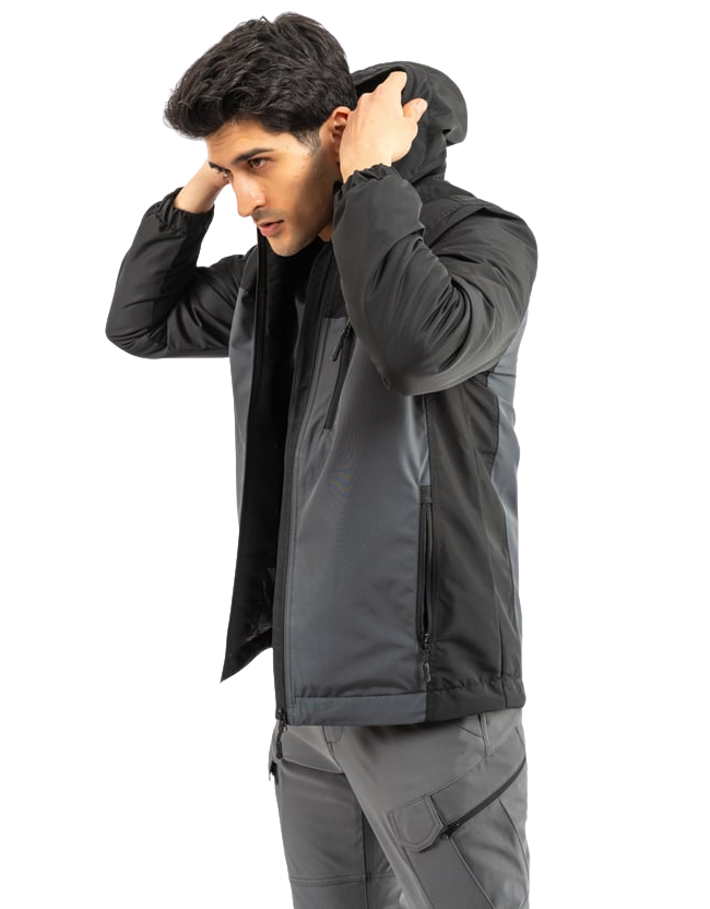 Combat Kışlık Outdoor Mont - Siyah Antrasit