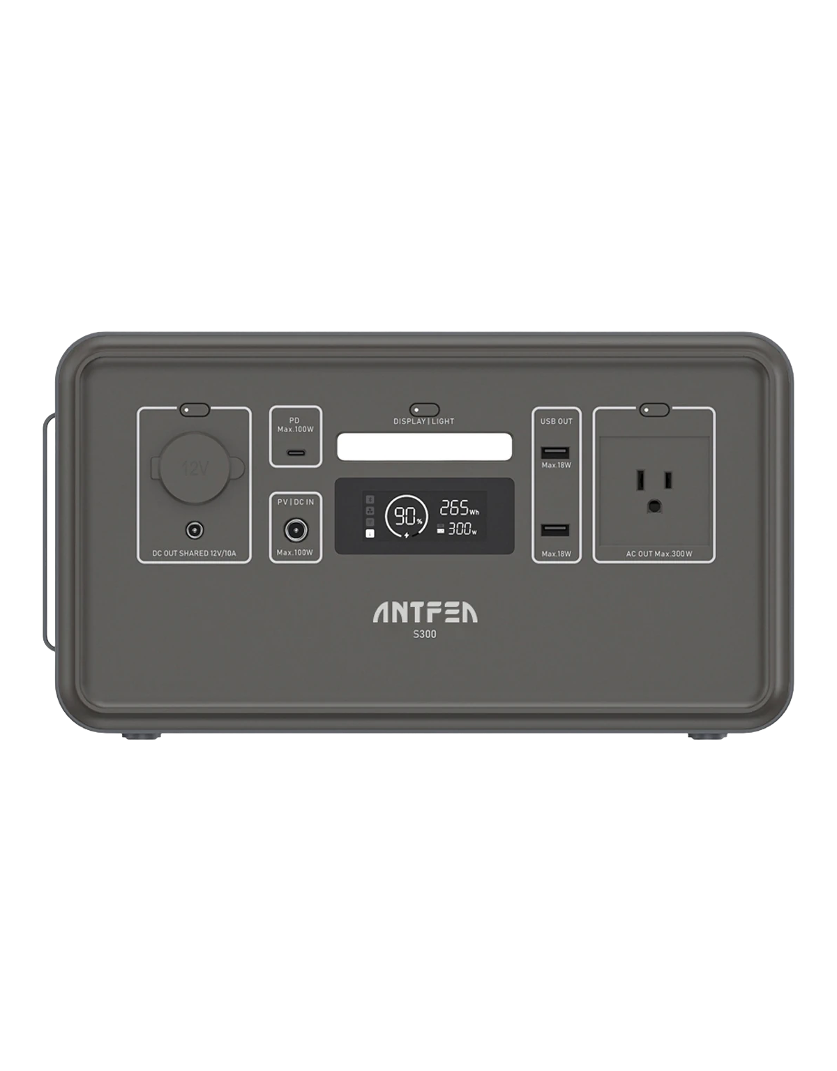 Antfea S300 Taşınabilir Güç Sistemi – 300W, 288Wh, LiFePO₄ Batarya