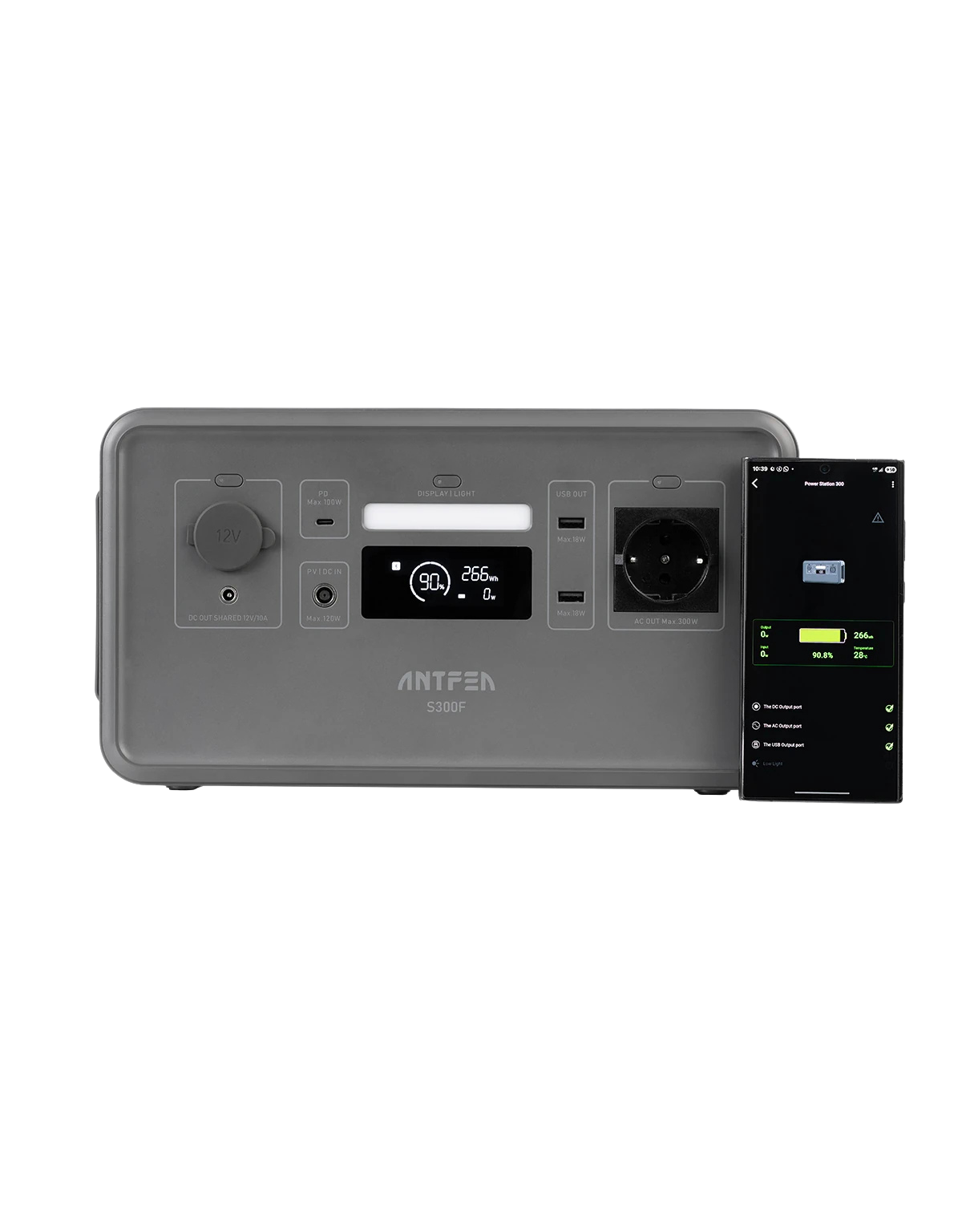 Antfea S300 power station USB ve AC port detayları
