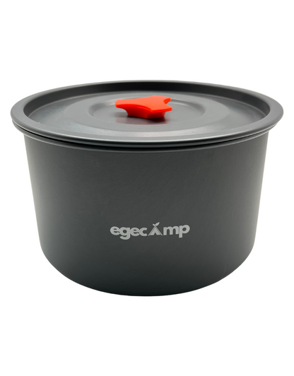 EgeCamp® Pro Ultimate Kamp Pişirme Seti (3 Tencere + 1 Tava) | 4-5 Kişilik Gurme Paket