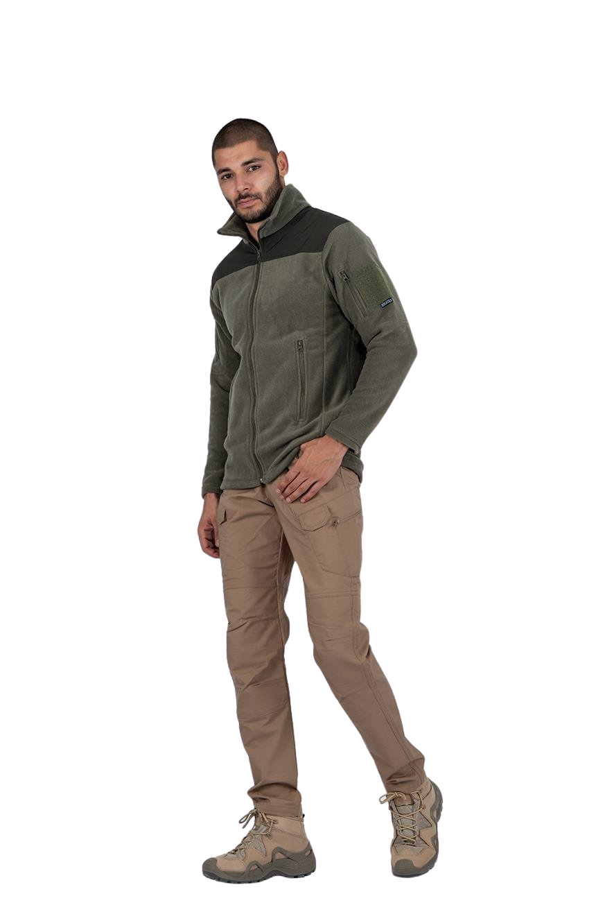 Bikatex Softshell Polar Ceket - Haki