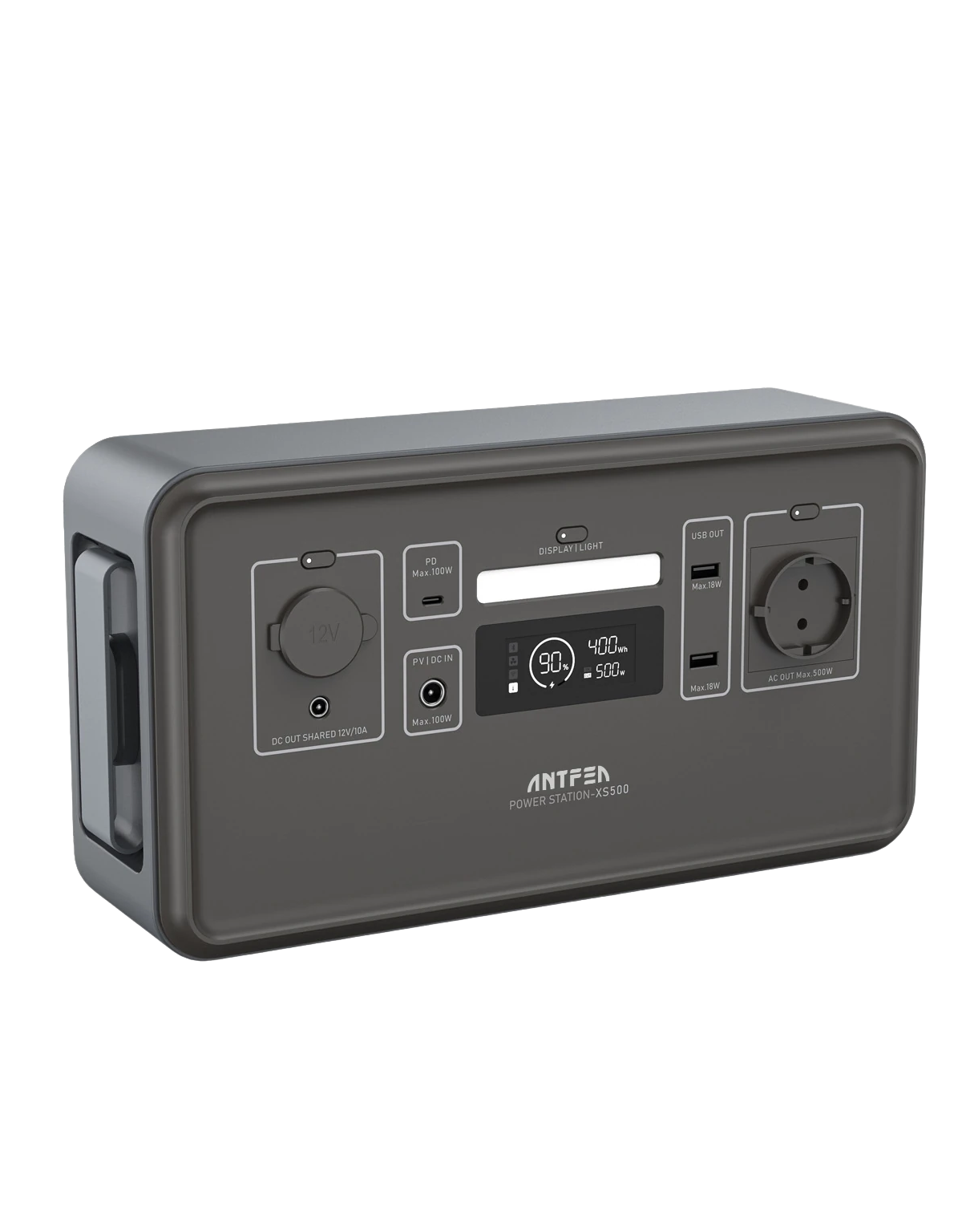 Antfea XS500F Taşınabilir Güç Sistemi – 500W, 448Wh, LiFePO₄ Batarya