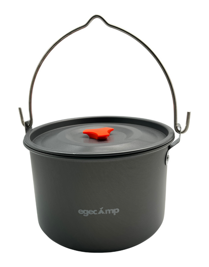 EgeCamp® Pro 4 Litre Kamp Tenceresi (Kazan) | Askılıklı & Büyük Boy