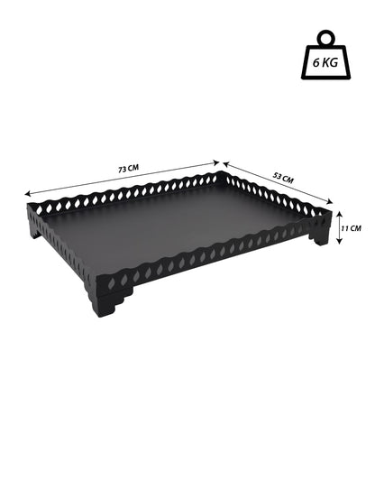 Nurgaz Çadır Soba Altlığı – 1.5 mm Çelik Sac | 73 × 53 × 11 cm