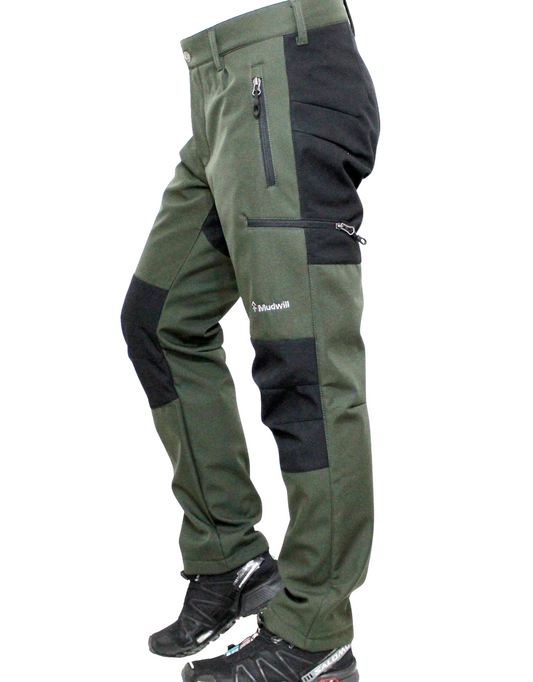 Mudwill Hiker500 Softshell Pantolon – Haki| Polar İç, Rüzgar & Hafif Su Dayanımı