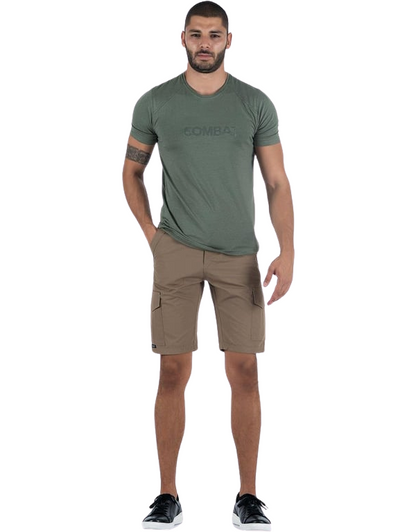 Combat Outdoor Kargo Cepli Şort - Bej