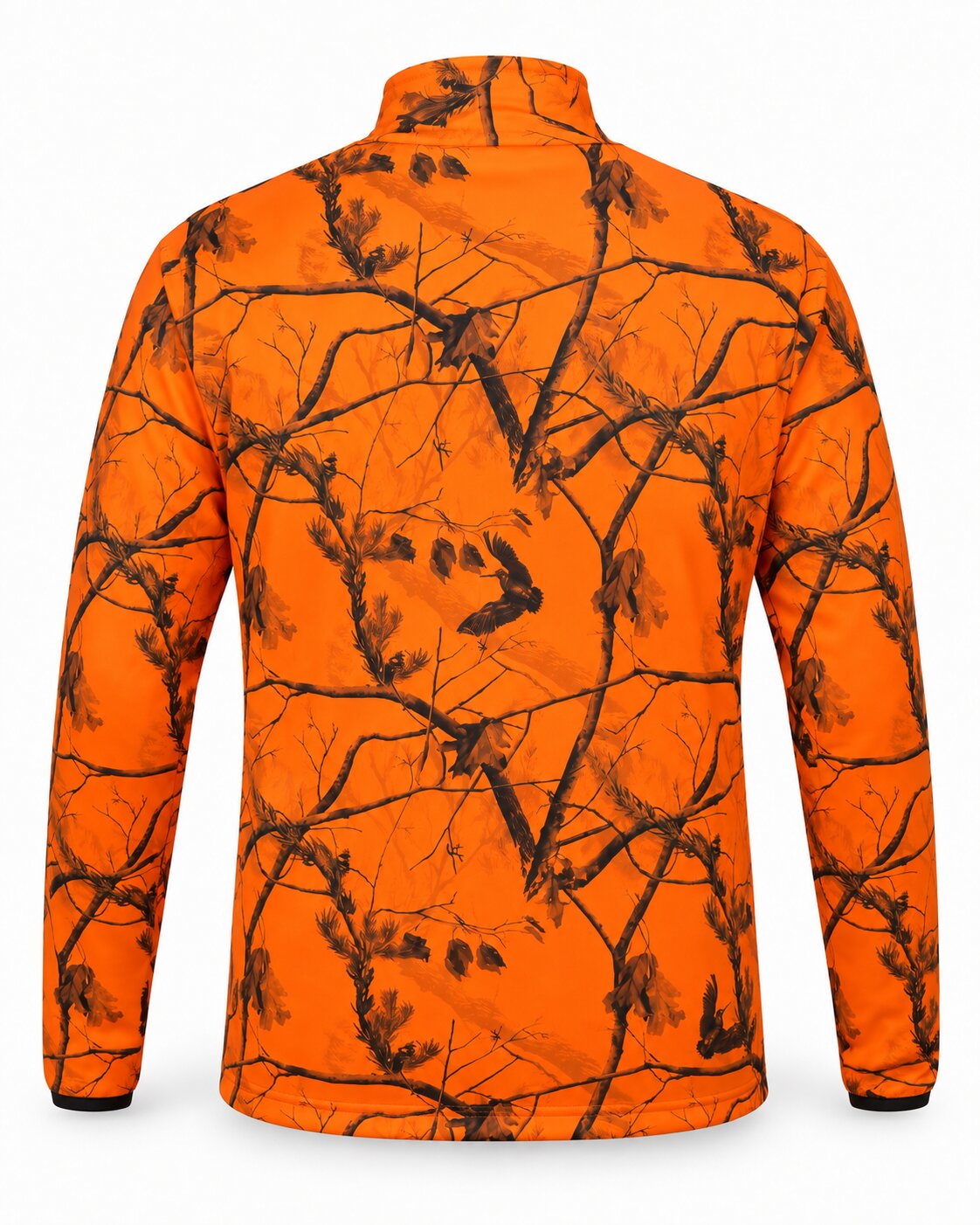 Estetik çulluk desenli outdoor polar sweatshirt kamuflajı