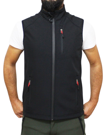 Mudwill Softshell Erkek Yelek – Siyah | Su Geçirmez & Nefes Alabilir
