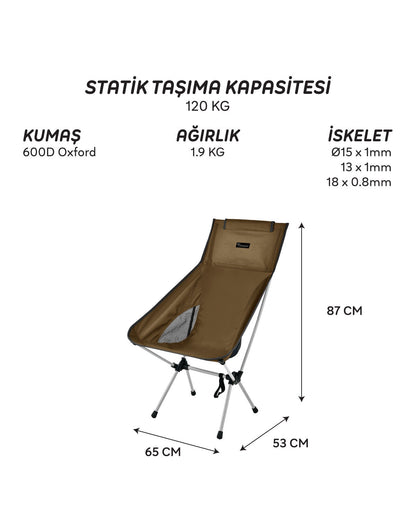 FreeCamp Waylay Katlanır Sandalye - Kahverengi