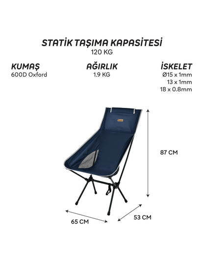 FreeCamp Waylay Katlanır Sandalye - Lacivert