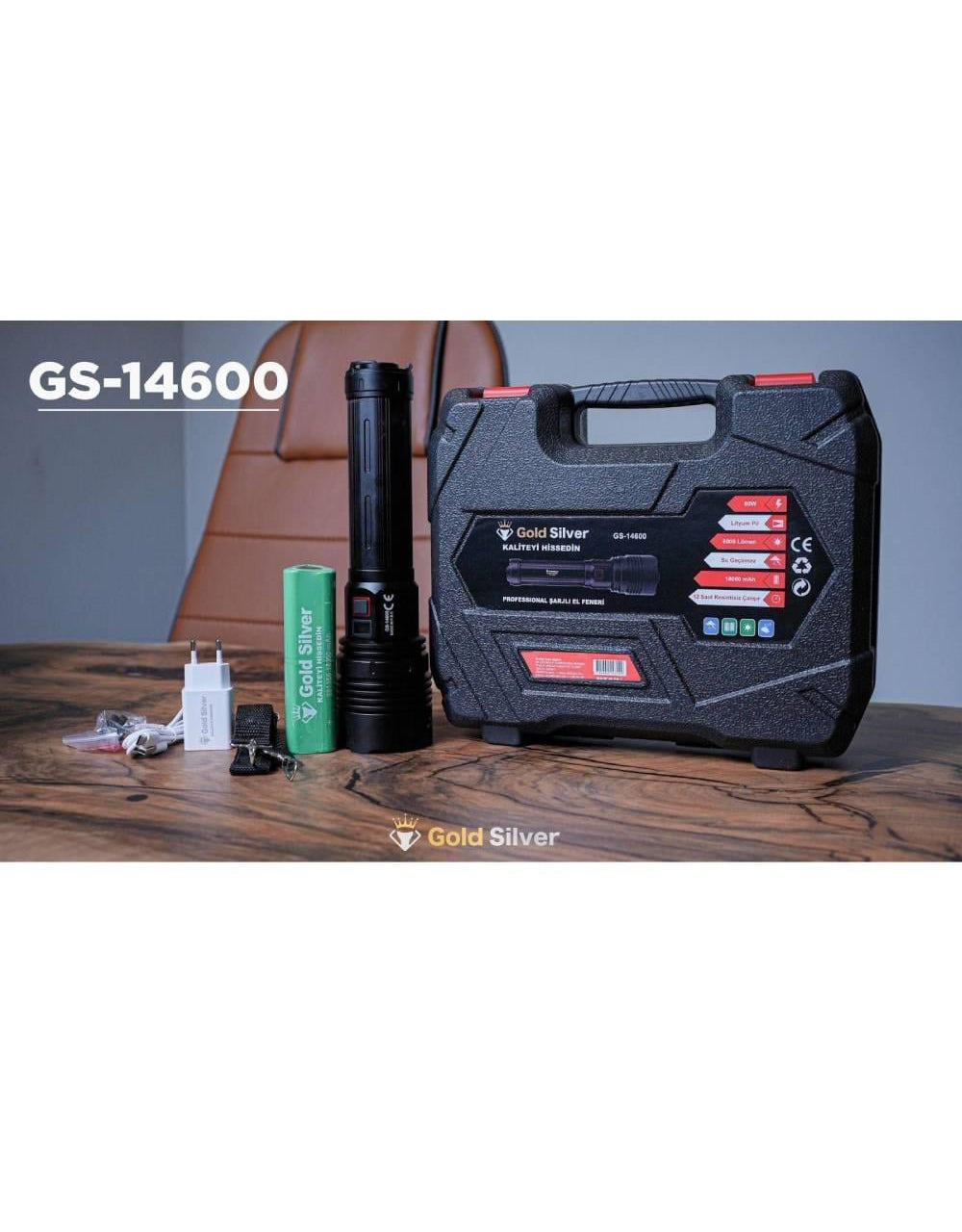 Gold Silver 8000 Lümen El Feneri