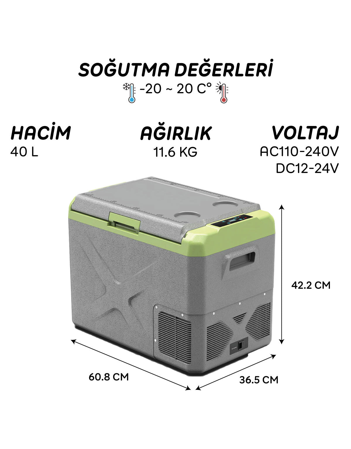 IcePeak Madrid Kompresörlü Buzdolabı - 40 Litre