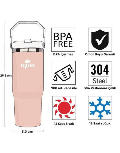 Igloo Powder Termos 900ml-Somon Beyaz