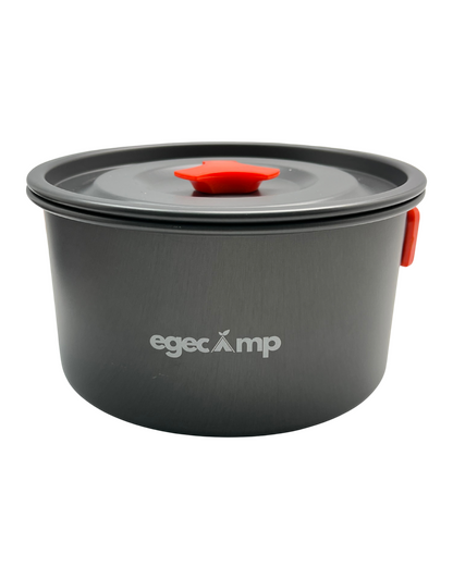 EgeCamp® Pro Kamp Pişirme Seti (Tencere, Tava, Çaydanlık) | 3 Parça & Ultra Hafif