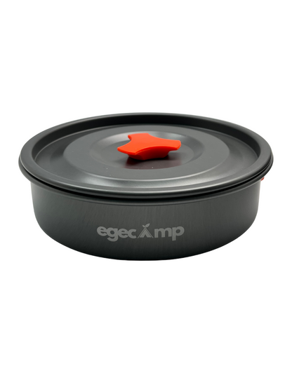 EgeCamp® Pro Kamp Pişirme Seti (Tencere, Tava, Çaydanlık) | 3 Parça & Ultra Hafif