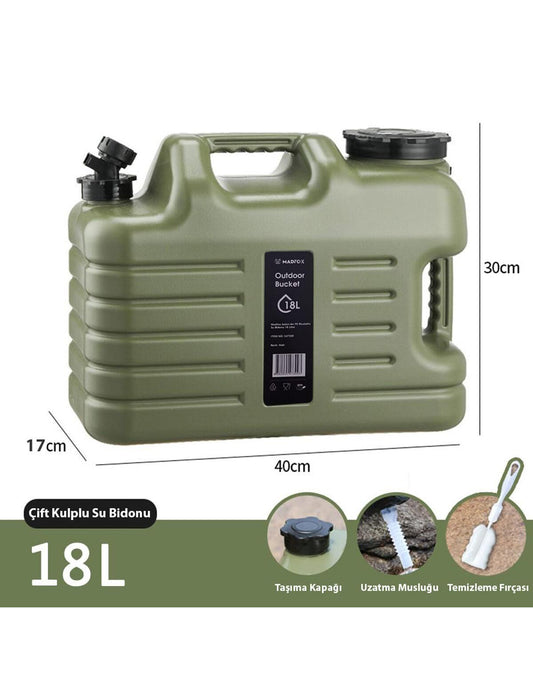 Madfox Galon Air PE Musluklu Su Bidonu 18 Litre