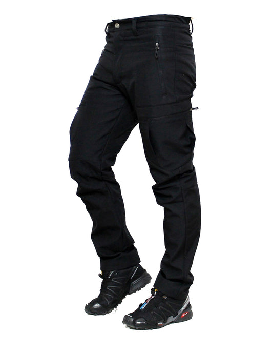 Mudwill Softshell Zipper Kargo Cepli Kışlık Pantolon – Siyah