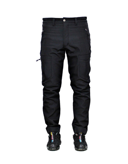 Mudwill Softshell Zipper Kargo Cepli Kışlık Pantolon – Siyah
