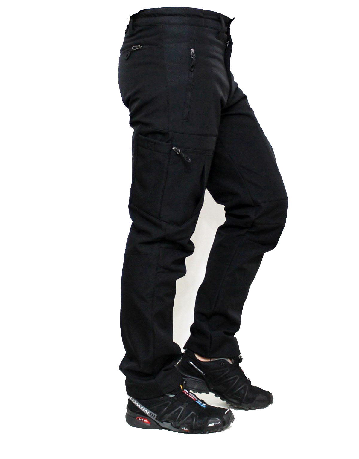 Mudwill Softshell Zipper Kargo Cepli Kışlık Pantolon – Siyah