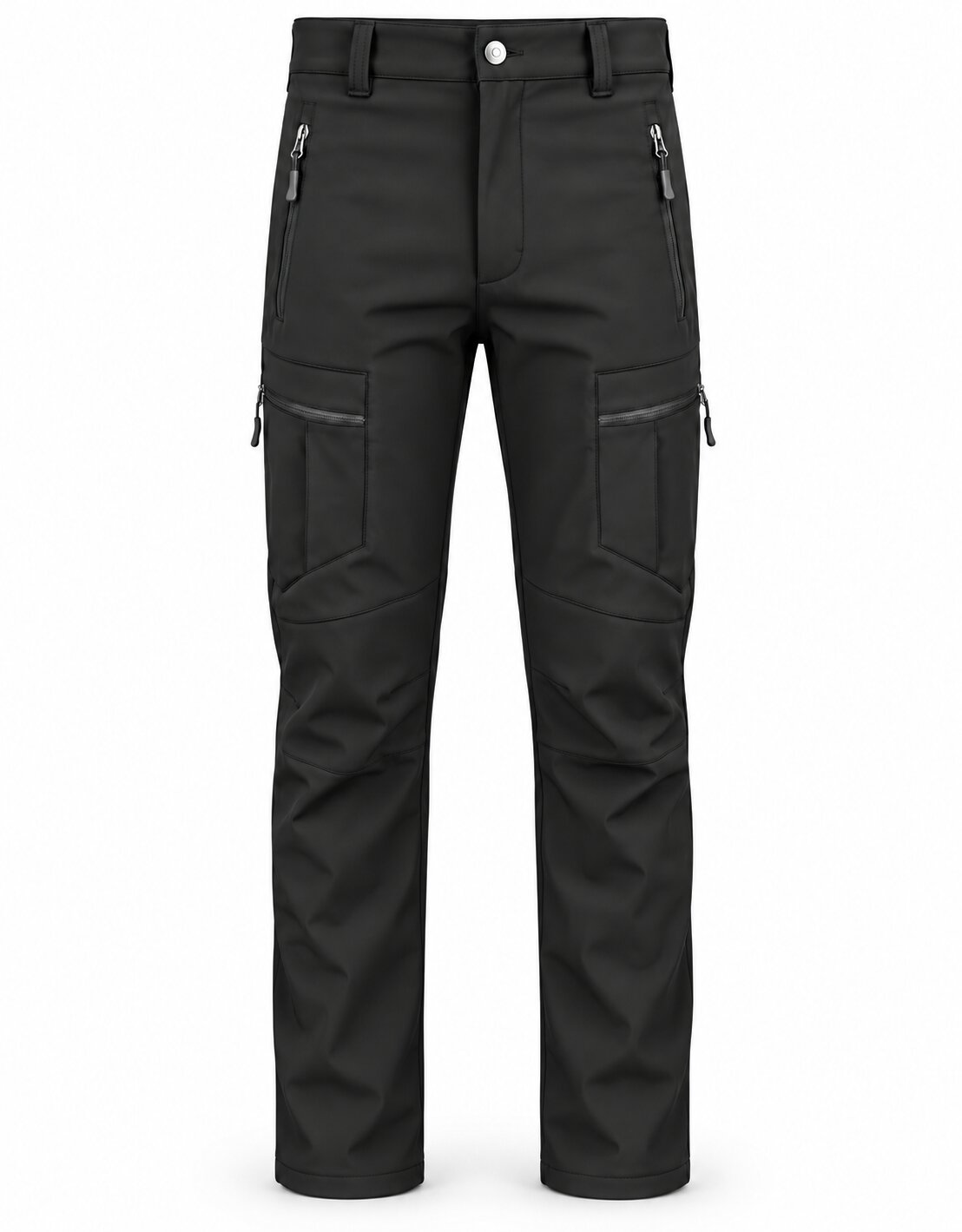 Mudwill softshell zipper siyah outdoor pantolon ana görünüm