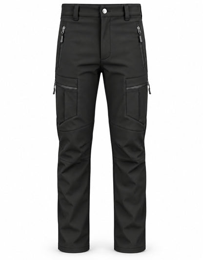 Mudwill softshell zipper siyah outdoor pantolon ana görünüm