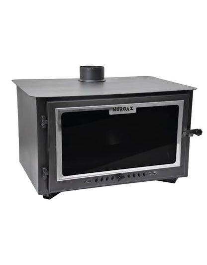 Nurgaz Şömine Soba – Taşınabilir Çadır Sobası, 1.5 mm Çelik Gövde, Katlanabilir