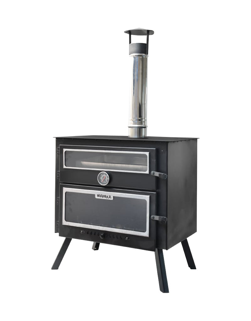 Nurgaz Kuzineli Şömine – Katlanabilir Kamp & Karavan Kuzinesi, Çelik Gövde