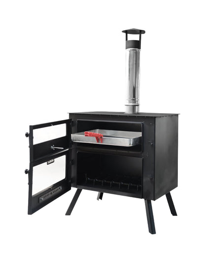 Nurgaz Kuzineli Şömine – Katlanabilir Kamp & Karavan Kuzinesi, Çelik Gövde