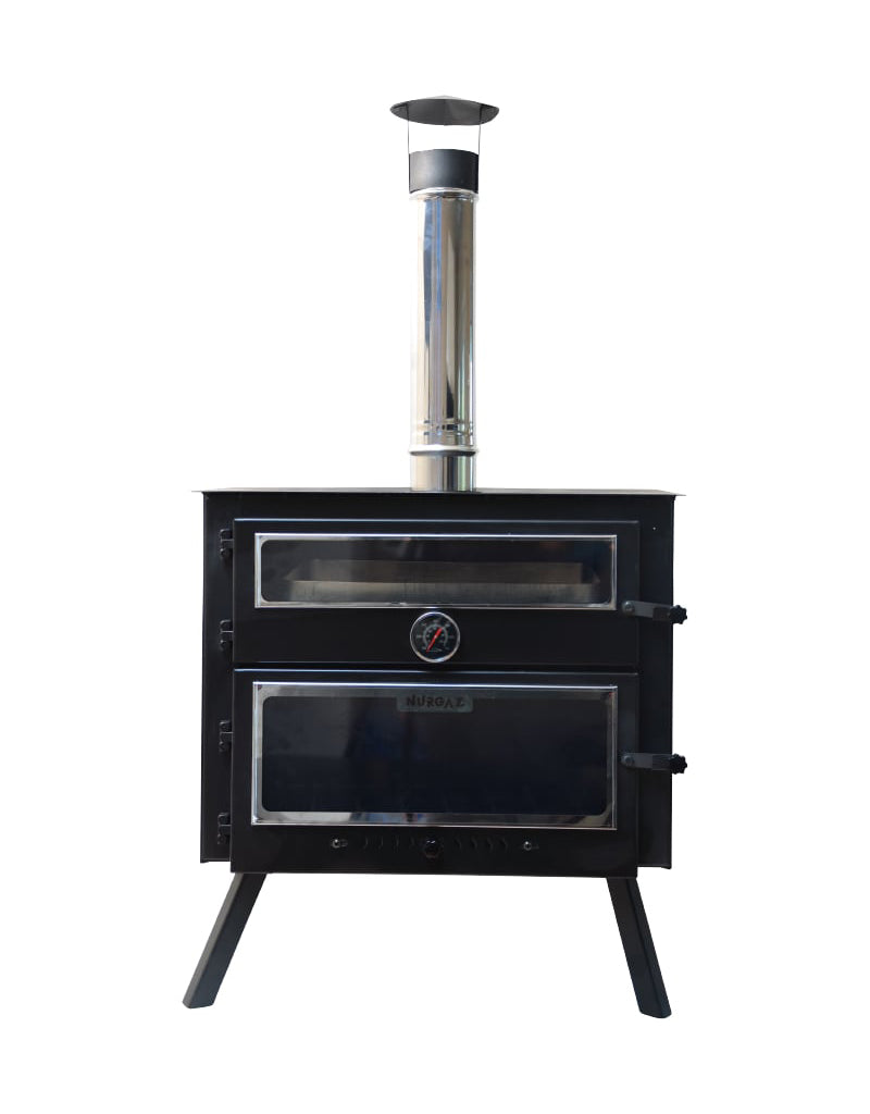 Nurgaz Kuzineli Şömine – Katlanabilir Kamp & Karavan Kuzinesi, Çelik Gövde