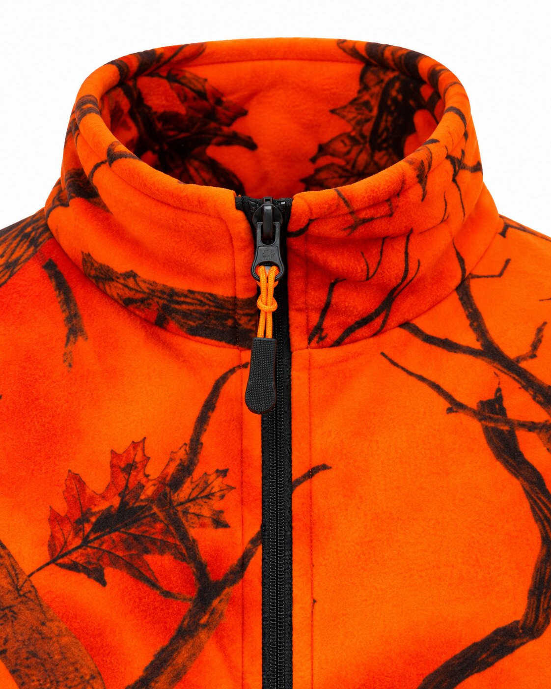 Rüzgar kesici ve boynu koruyan dik yaka outdoor polar ceket