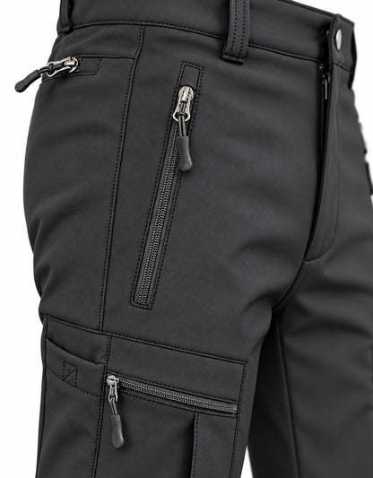 Taktik kullanım için dayanıklı zipper fermuar ve cep detayı