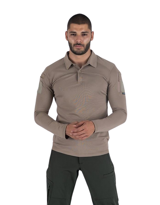 Combat Outdoor Tactical T-Shirt Uzun Kol - Bej