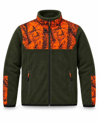 Widi Hunting turuncu çulluk desenli softshell polar ceket