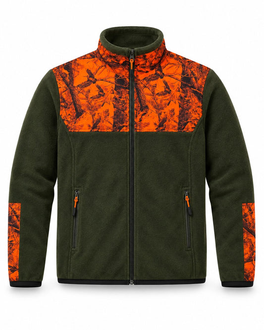 Widi Hunting turuncu çulluk desenli softshell polar ceket