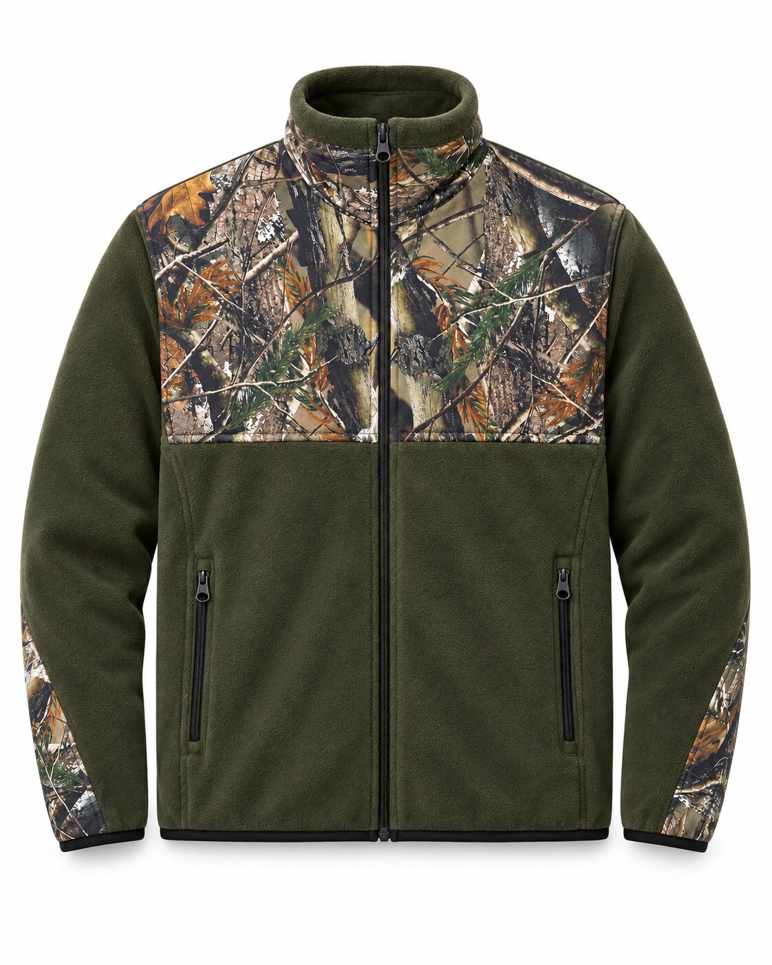 Widi Hunting orman desenli kamuflaj softshell polar ceket