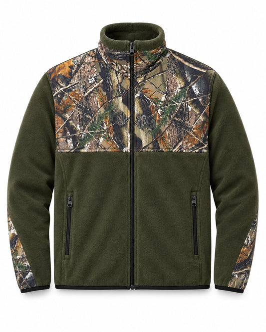 Widi Hunting orman desenli kamuflaj softshell polar ceket